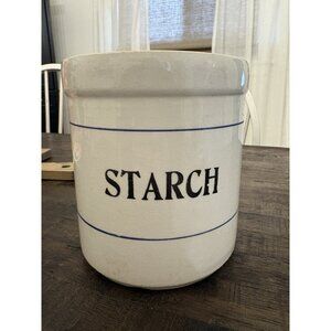 Vintage Stoneware Starch crock pottery Kitchen Dining Decor